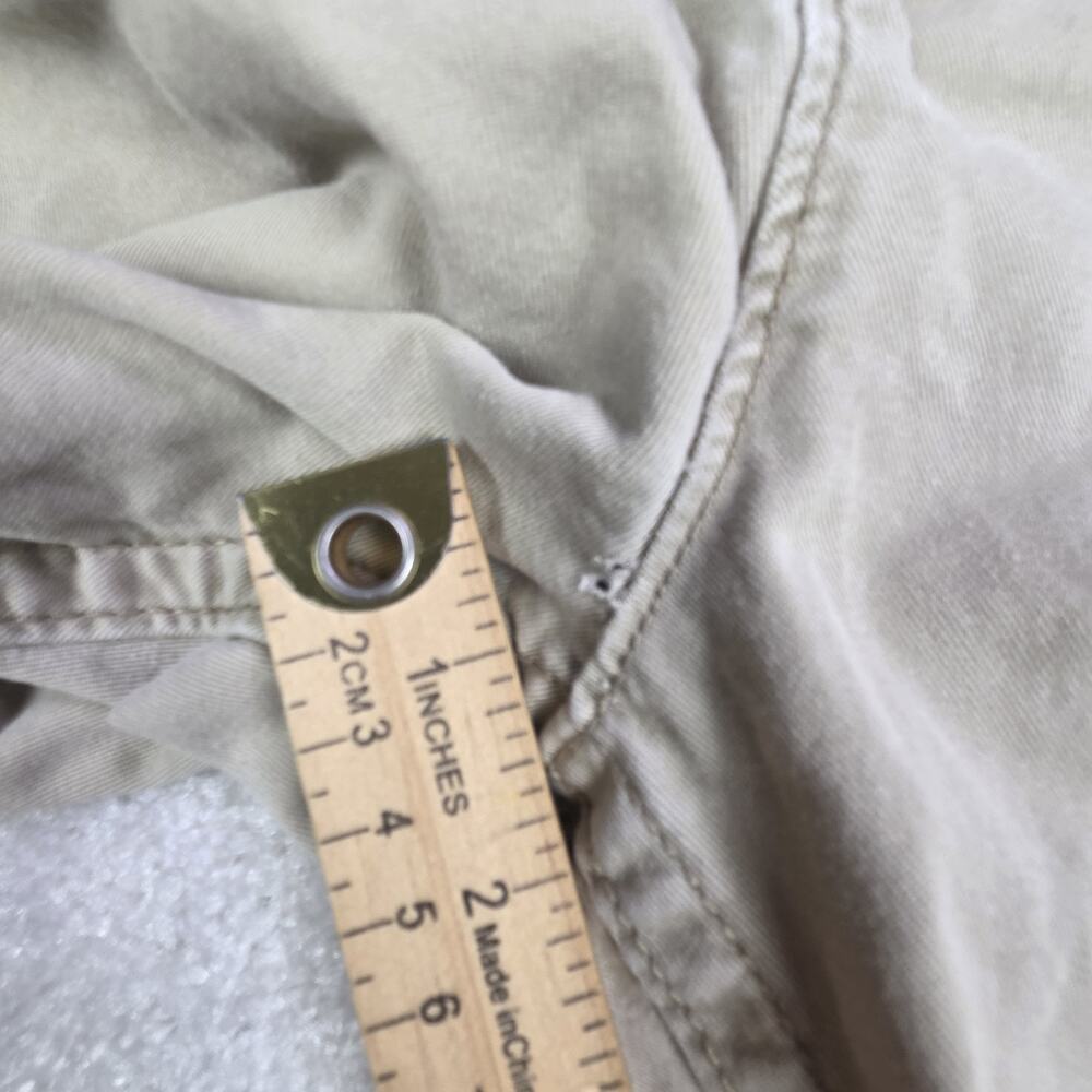 American Eagle Men's Cargo Shorts Khaki Size 36x9 Y2k Style Distressed - Picture 12 of 12